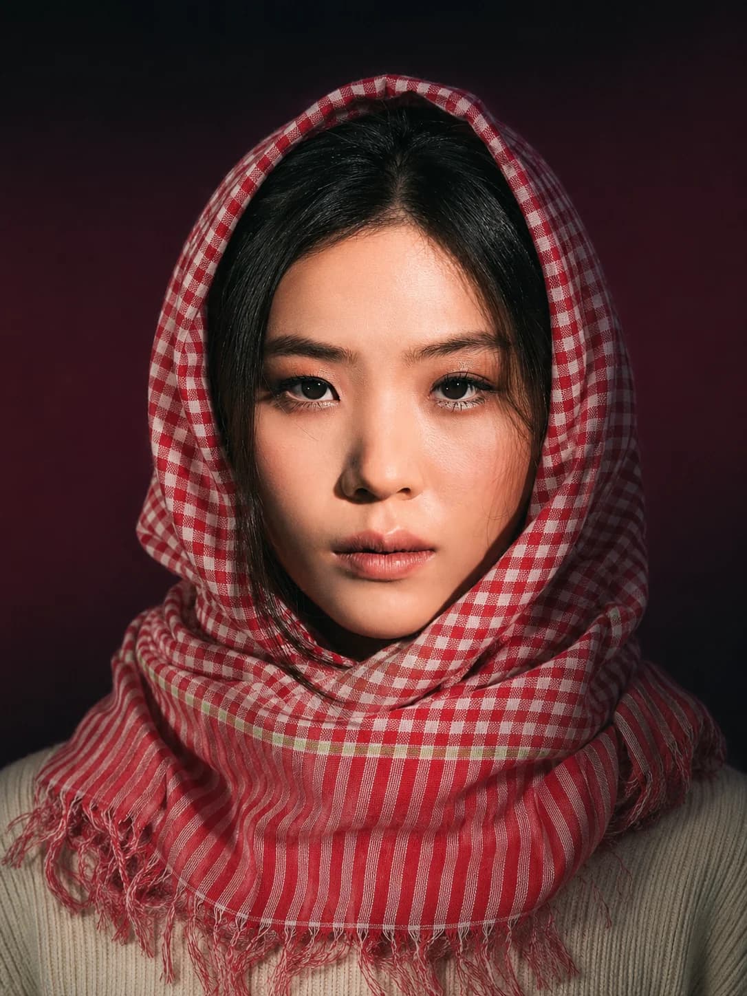 Handwoven krama, worn